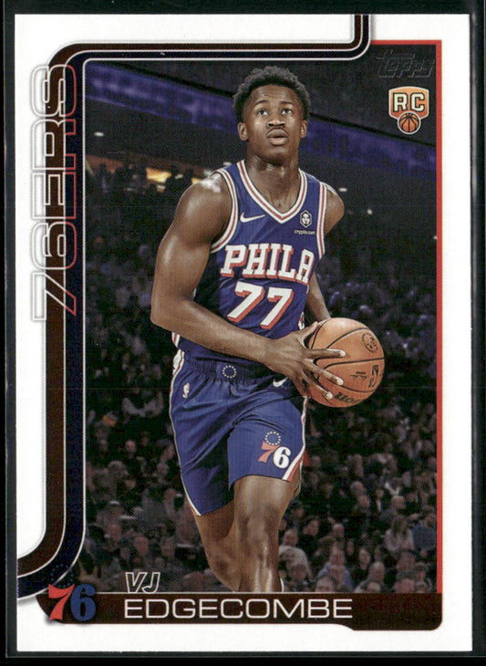 VJ Edgecombe 2025-26 Topps #203 RC Philadelphia 76ers front