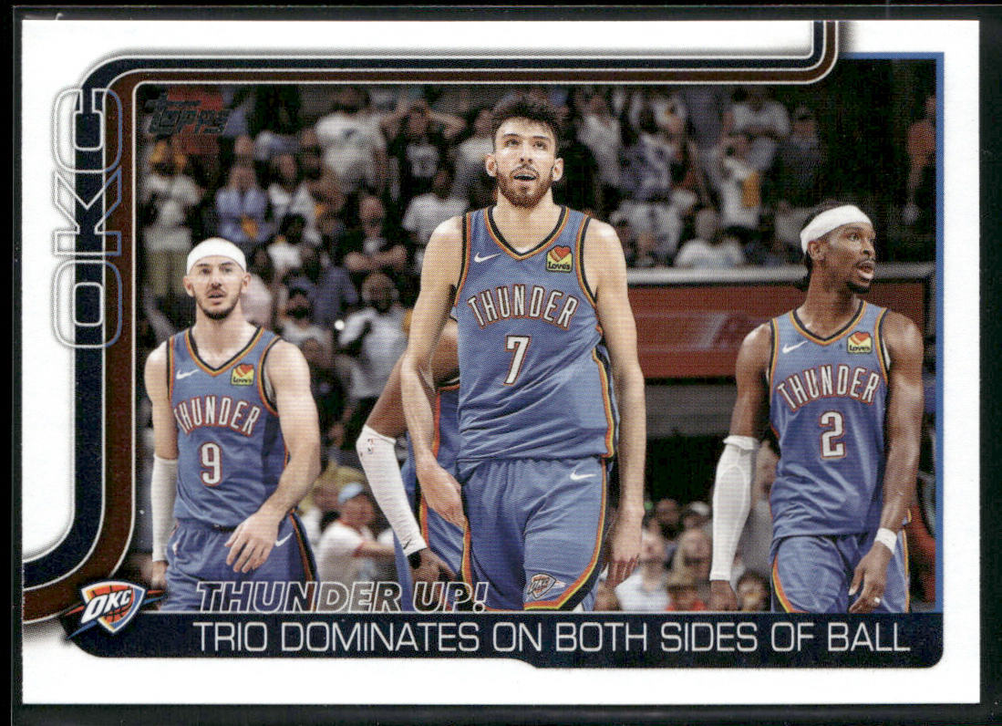 Thunder Up!: Trio Dominates On Both Sides Of Ball 2025-26 Topps #288 front