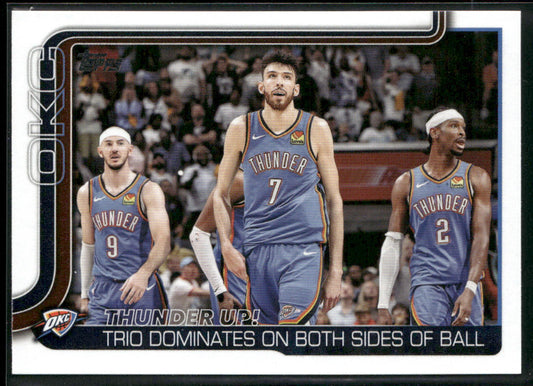 Thunder Up!: Trio Dominates On Both Sides Of Ball 2025-26 Topps #288 front