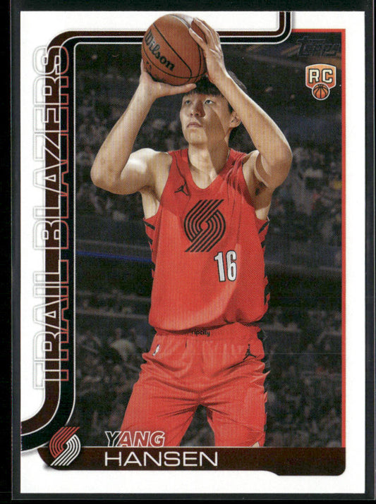 Yang Hansen 2025-26 Topps #216 RC Portland Trail Blazers