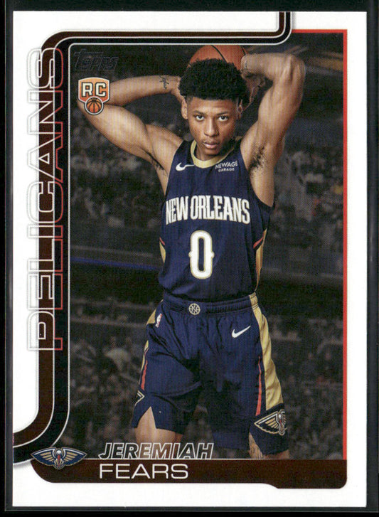 Jeremiah Fears 2025-26 Topps #207 RC New Orleans Pelicans front