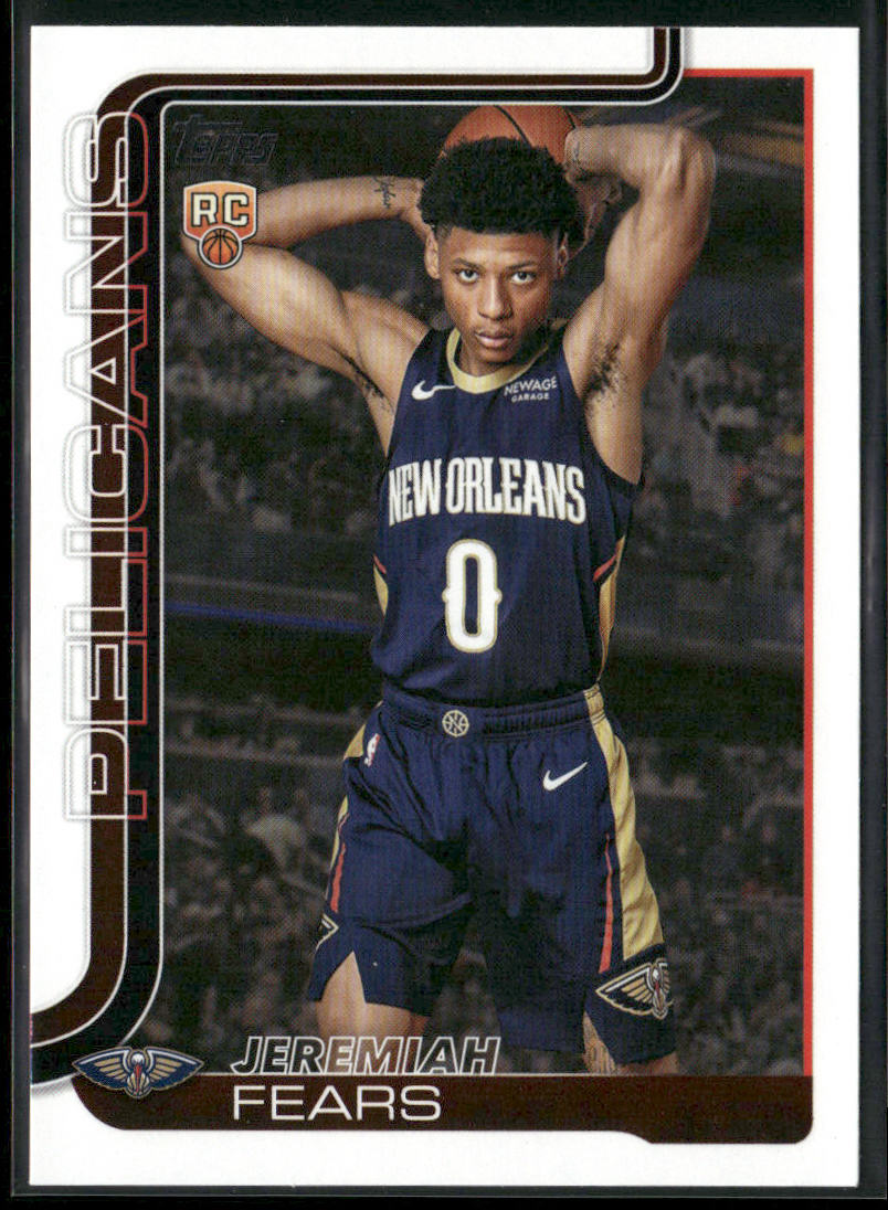 Jeremiah Fears 2025-26 Topps #207 RC New Orleans Pelicans front