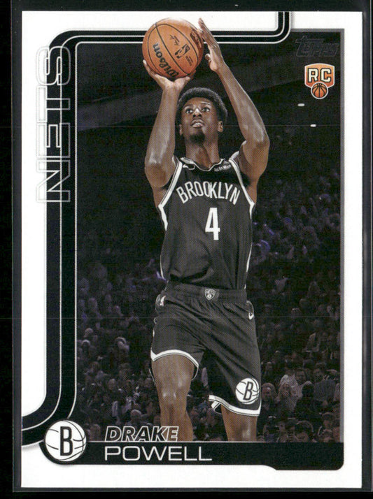 Drake Powell 2025-26 Topps #222 RC Brooklyn Nets front