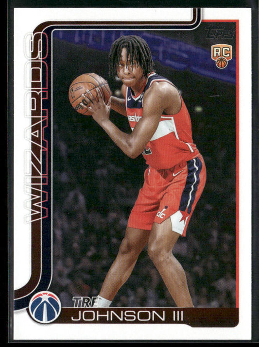 Tre Johnson III 2025-26 Topps #206 RC Washington Wizards