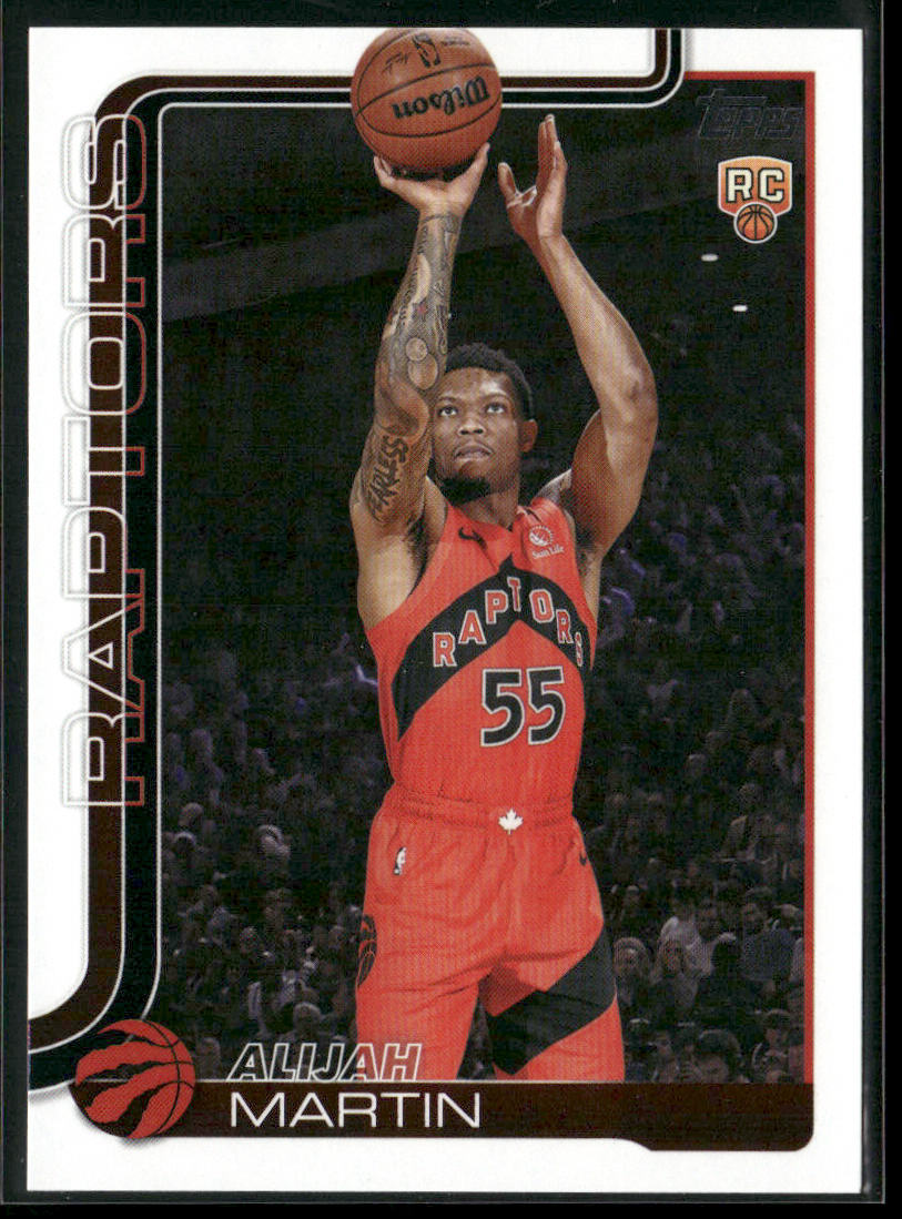 Alijah Martin 2025-26 Topps #240 RC Toronto Raptors front