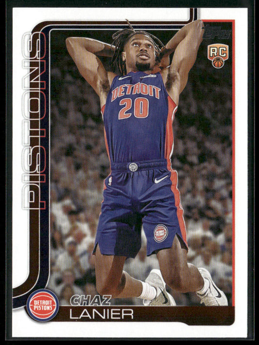Chaz Lanier 2025-26 Topps #238 RC Detroit Pistons front
