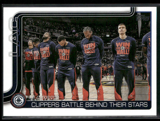 LA Way: Clippers Battle Behind Their Stars 2025-26 Topps #292 Clippers front