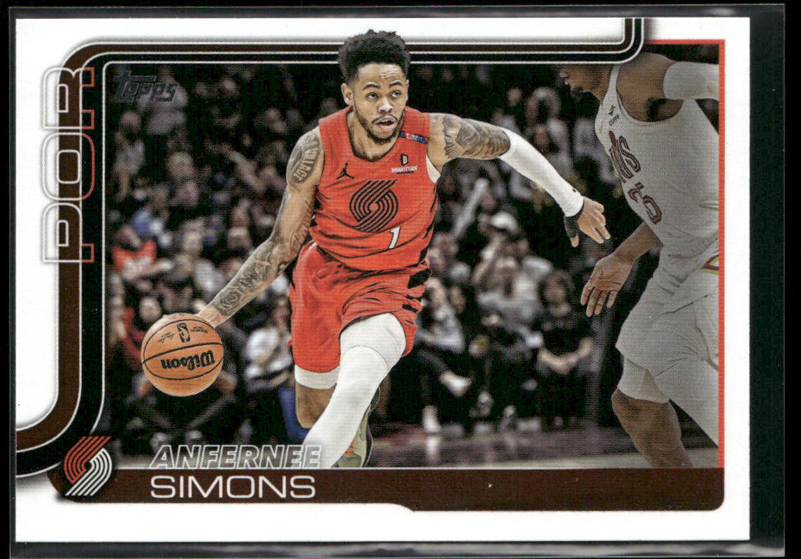 Anfernee Simons 2025-26 Topps #123 Portland Trail Blazers front