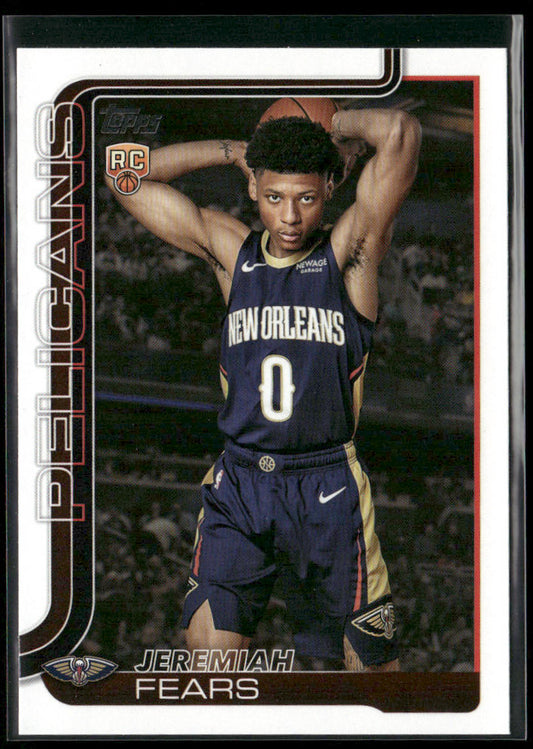 Jeremiah Fears 2025-26 Topps #207 RC New Orleans Pelicans front