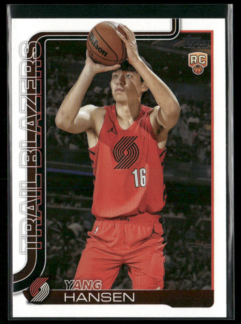 Yang Hansen 2025-26 Topps #216 RC Portland Trail Blazers front