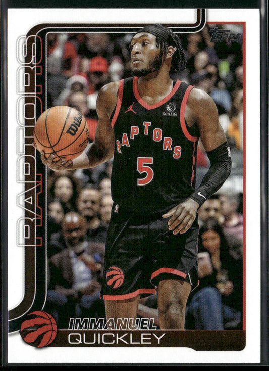 Immanuel Quickley 2025-26 Topps #32 Toronto Raptors front