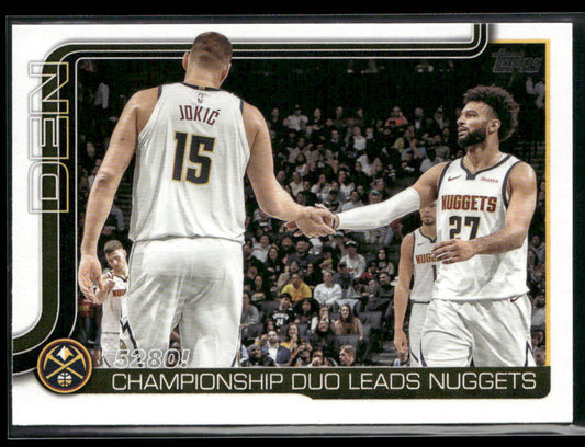 5280!: Championship Duo Leads Nuggets 2025-26 Topps #286 Denver Nuggets front