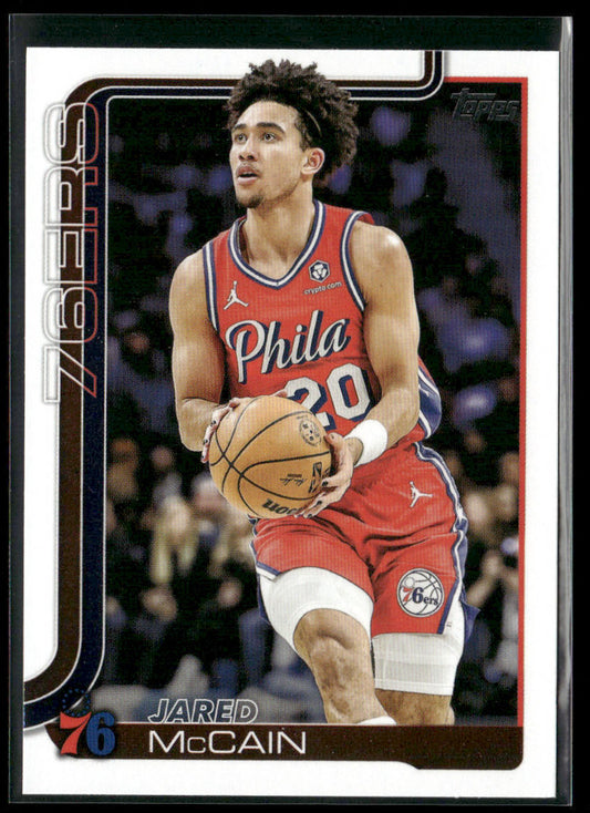 Jared McCain 2025-26 Topps #24 Philadelphia 76ers front