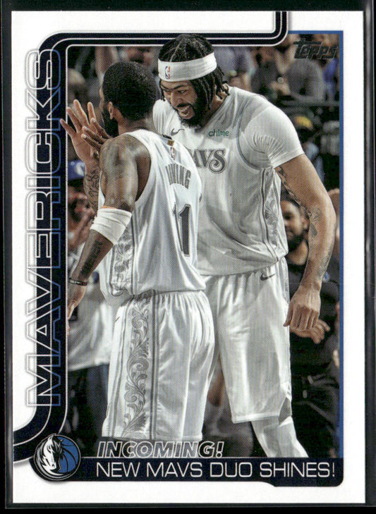 Incoming!: New Mavs Duo Shines! 2025-26 Topps #296 Dallas Mavericks front