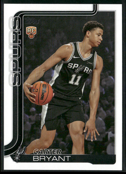 Carter Bryant 2025-26 Topps #214 RC San Antonio Spurs front