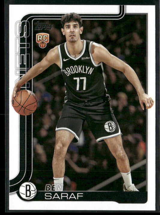 Ben Saraf 2025-26 Topps #226 RC Brooklyn Nets front