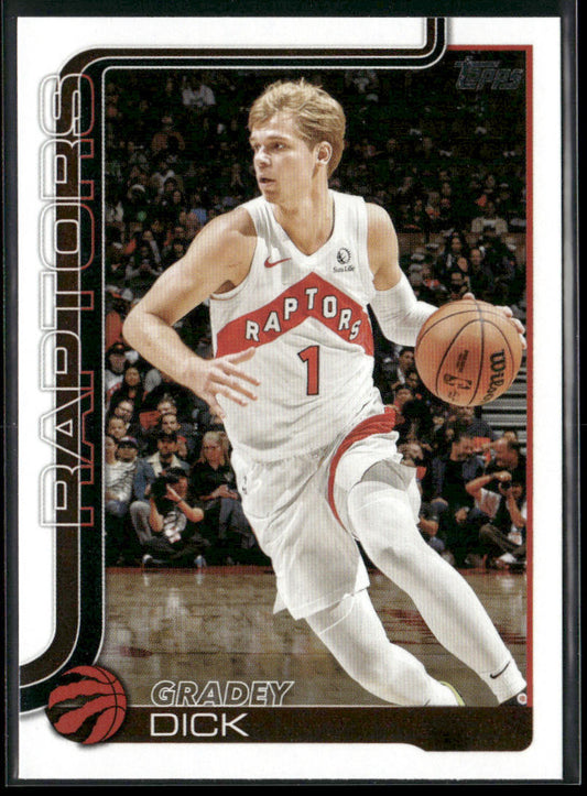 Gradey Dick 2025-26 Topps #28 Toronto Raptors front