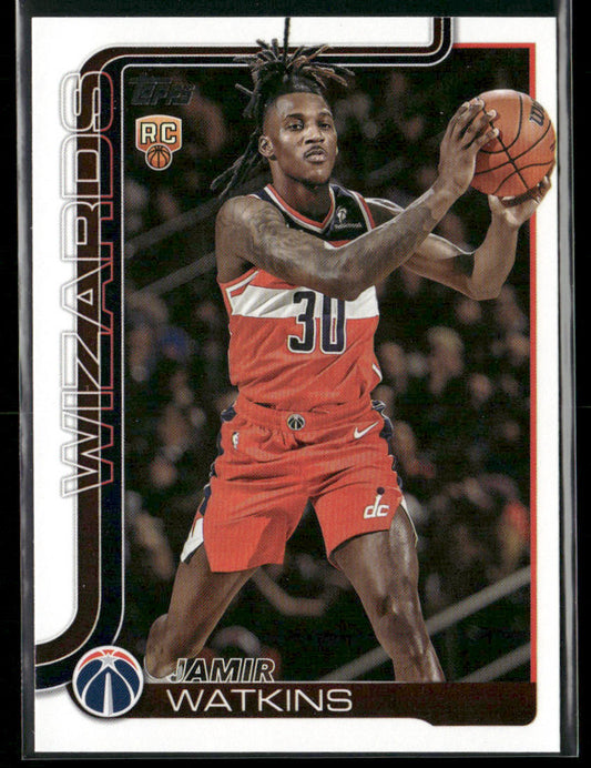 Jamir Watkins 2025-26 Topps #244 RC Washington Wizards front