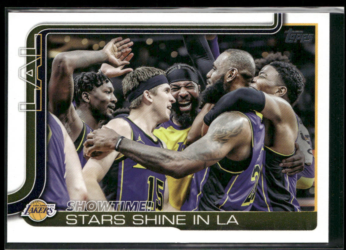 Showtime!: Stars Shine in 2025-26 Topps #293 Los Angeles Lakers front