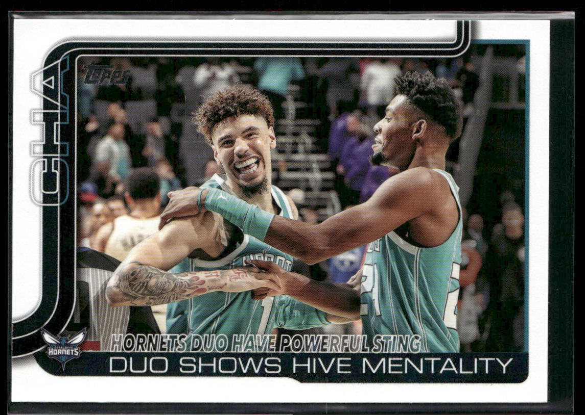 Hornets Duo Have Powerful Sting: Duo Shows Hive Mentality 2025-26 Topps #283 front