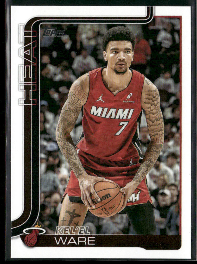 Kel'el Ware 2025-26 Topps #74 Miami Heat front
