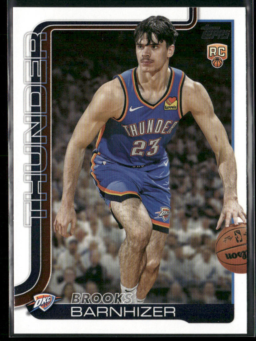 Brooks Barnhizer 2025-26 Topps #245 RC Oklahoma City Thunder front