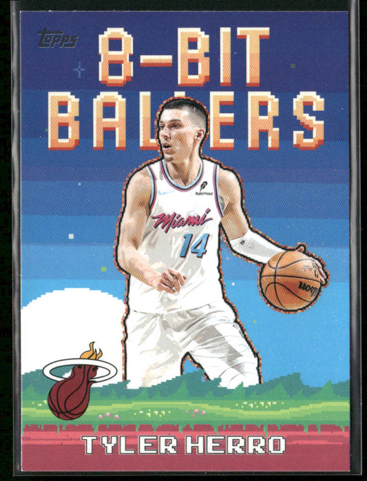 Tyler Herro 2025-26 Topps - 8-Bit Ballers #8B-2 Miami Heat front