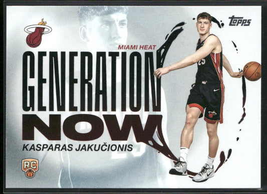Kasparas Jakučionis 2025-26 Topps - Generation Now #GN-20 Miami Heat front