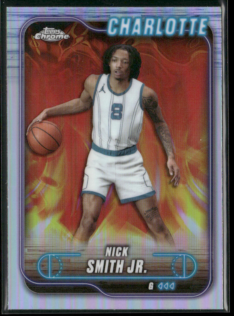 Nick Smith Jr. 2024-25 Topps Chrome Refractor #19 Charlotte Hornets