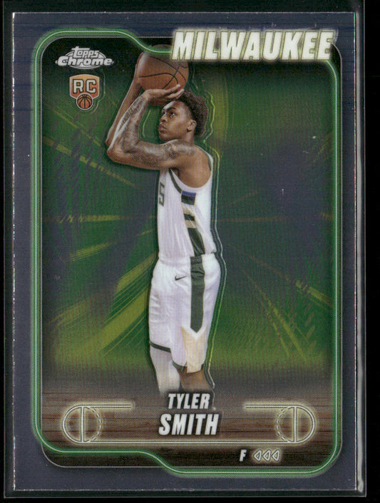 Tyler Smith 2024-25 Topps Chrome #196 RC Milwaukee Bucks