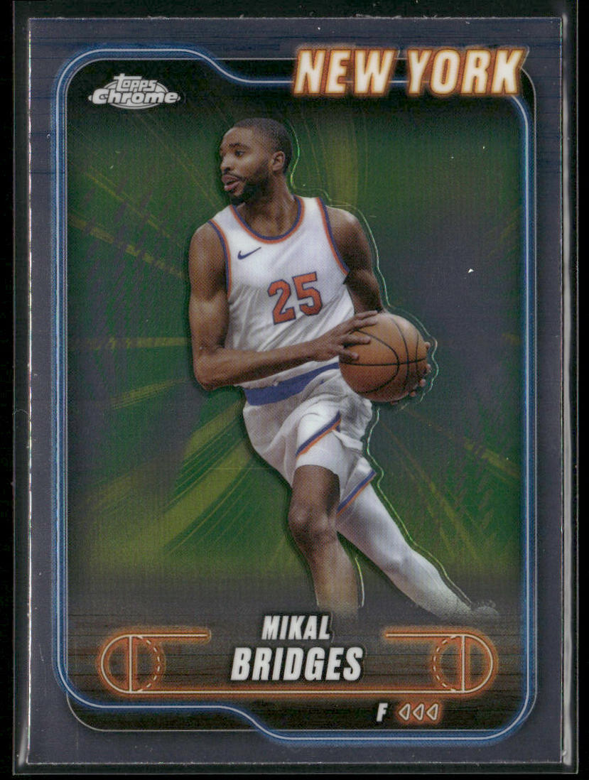 Mikal Bridges 2024-25 Topps Chrome #190 New York Knicks front