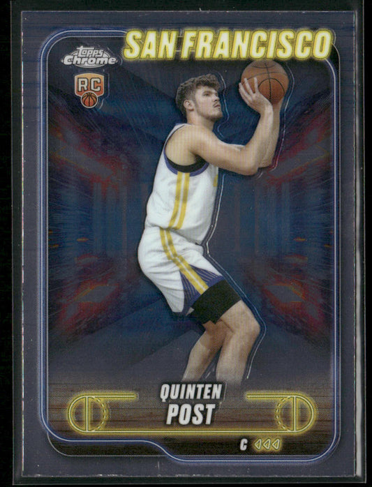 Quinten Post 2024-25 Topps Chrome #121 RC Golden State Warriors front