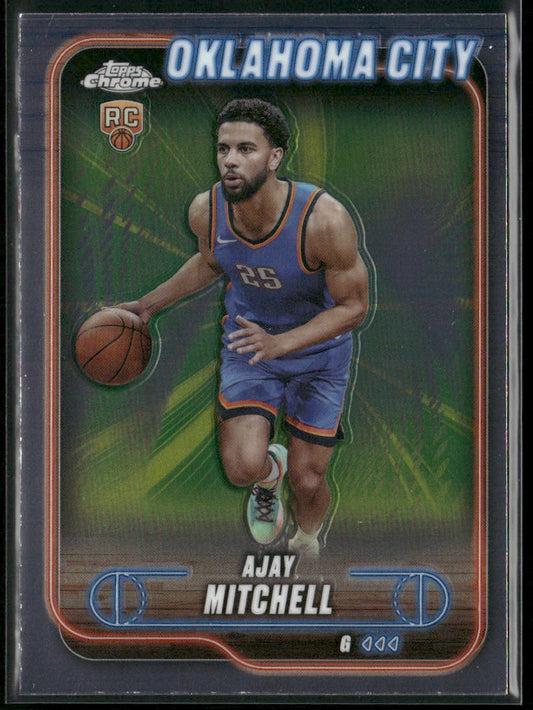 Ajay Mitchell 2024-25 Topps Chrome #132 RC Oklahoma City Thunder front