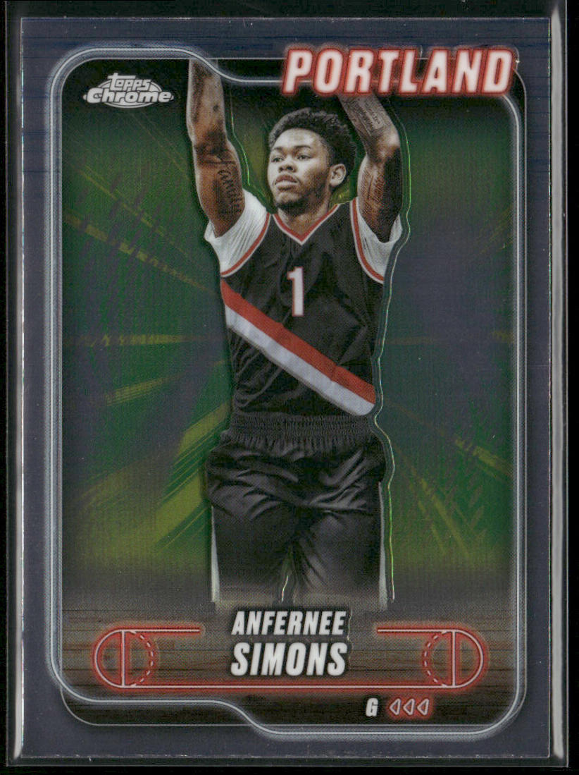 Anfernee Simons 2024-25 Topps Chrome #53 Portland Trail Blazers front