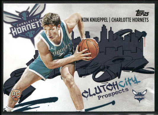 Kon Knueppel 2025-26 Topps - Clutch City Prospects #CC-4 Charlotte Hornets front
