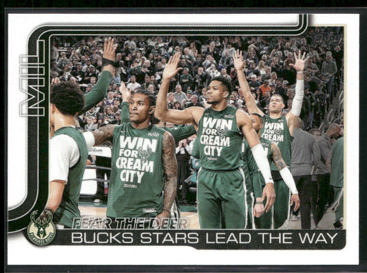 Fear the Deer: Bucks Stars Lead the Way 2025-26 Topps #281 Milwaukee Bucks front