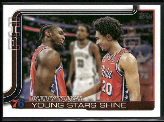Philly Tough: Young Stars Shine 2025-26 Topps #275 Philadelphia 76ers front