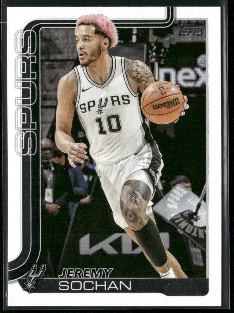 Jeremy Sochan 2025-26 Topps #199 San Antonio Spurs front