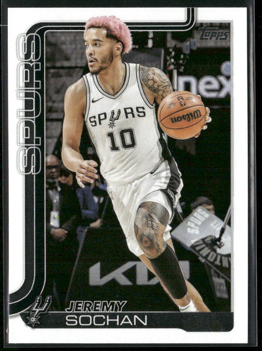 Jeremy Sochan 2025-26 Topps #199 San Antonio Spurs front