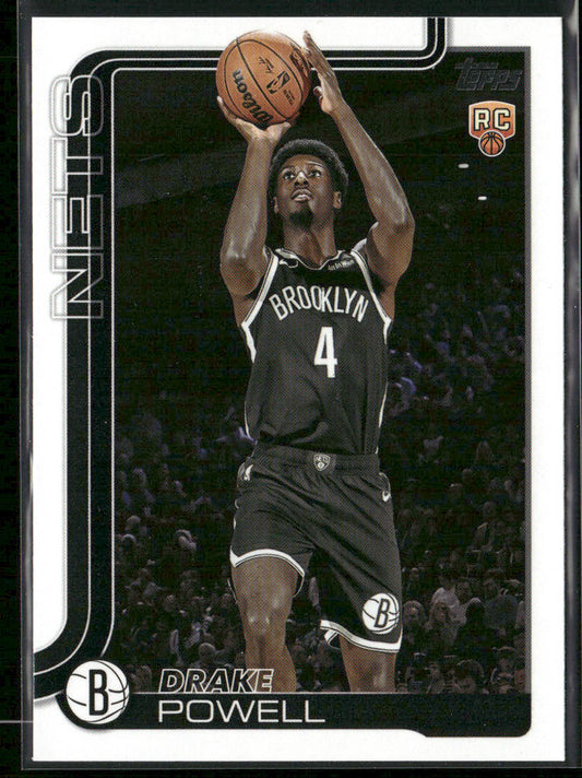Drake Powell 2025-26 Topps #222 RC Brooklyn Nets front