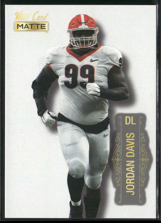 Jordan Davis 2022 Wild Card Matte White #MB-69 Georgia Bulldogs