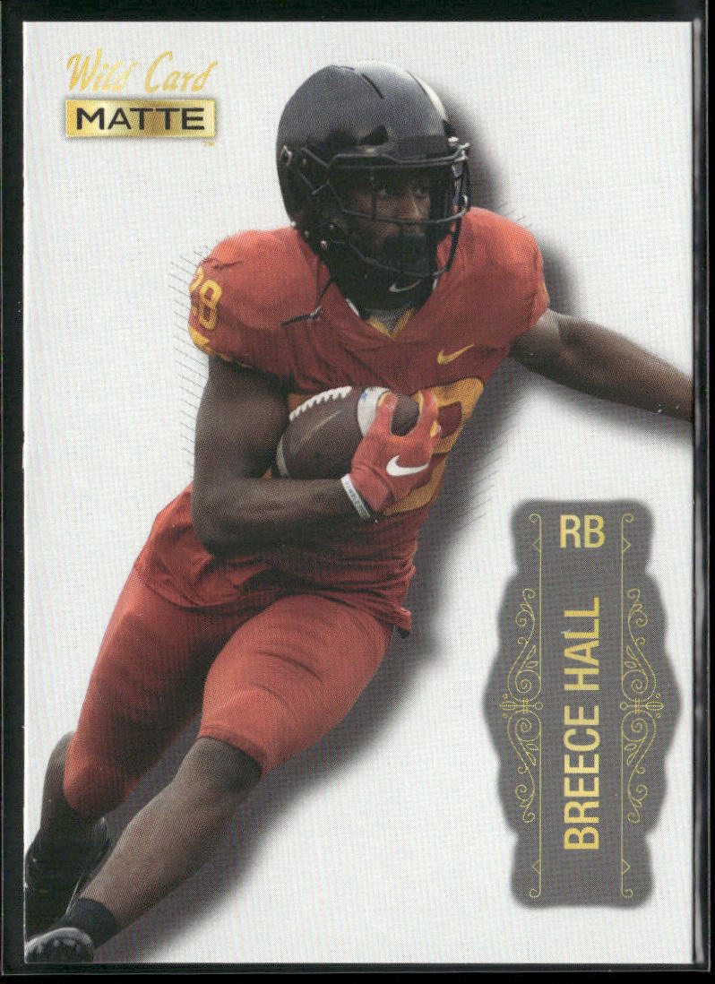 Breece Hall 2022 Wild Card Matte White #MB-6 Iowa State Cyclones