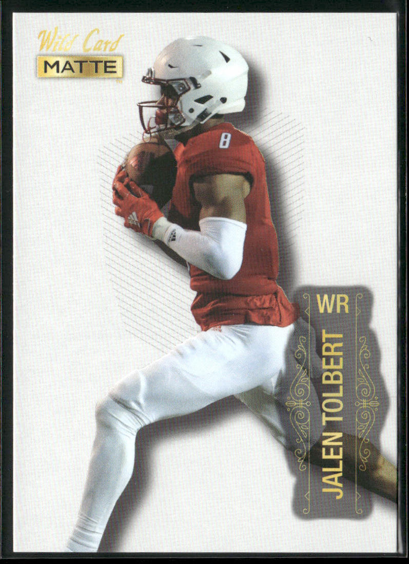Jalen Tolbert 2022 Wild Card Matte White #MB-57 South Alabama Jaguars