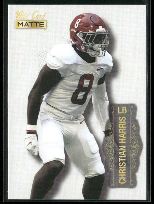 Christian Harris 2022 Wild Card Matte White #MB-16 Alabama Crimson Tide