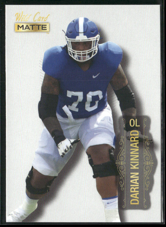 Darian Kinnard 2022 Wild Card Matte White #MB-28 Kentucky Wildcats