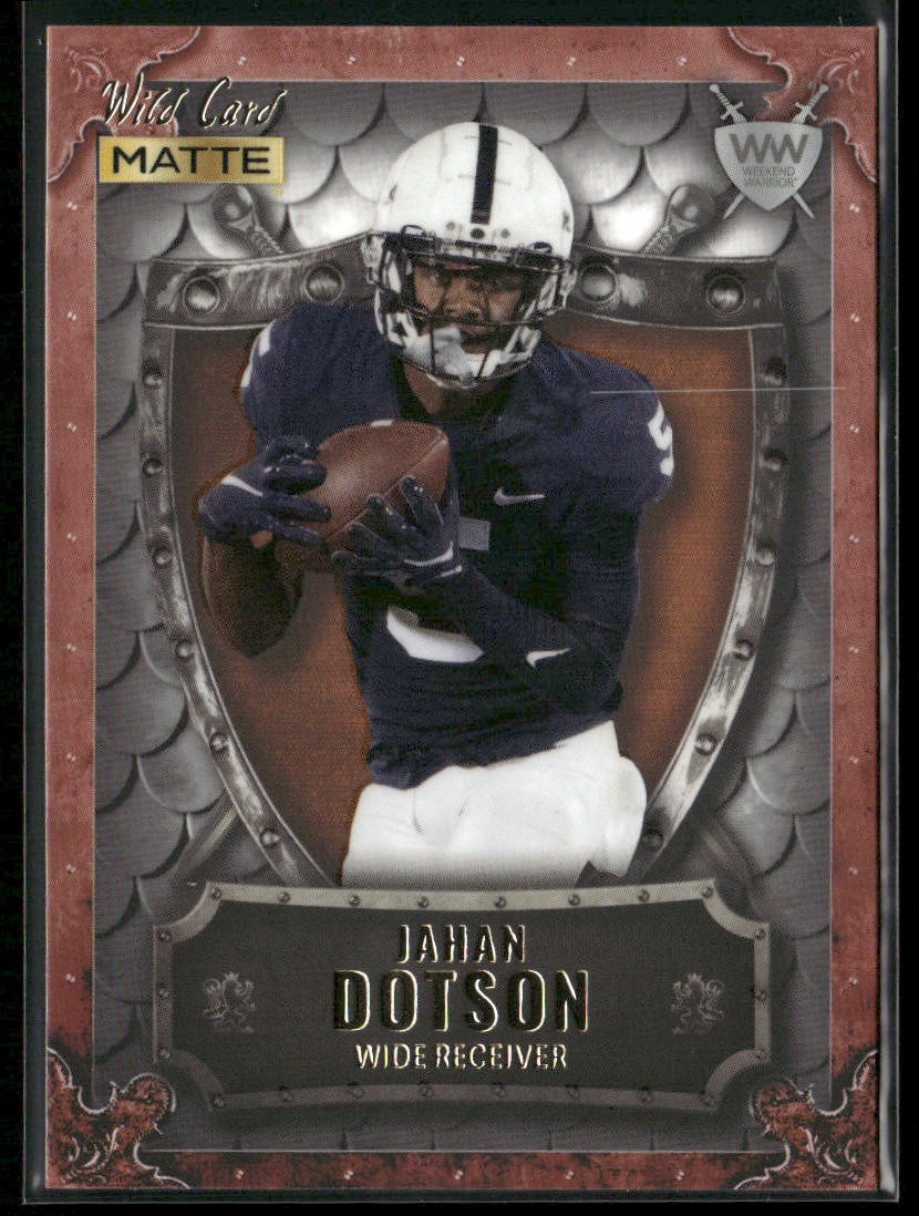Jahan Dotson 2022 Wild Card Matte Weekend Warrior Crimson/White/Orange #WW-22