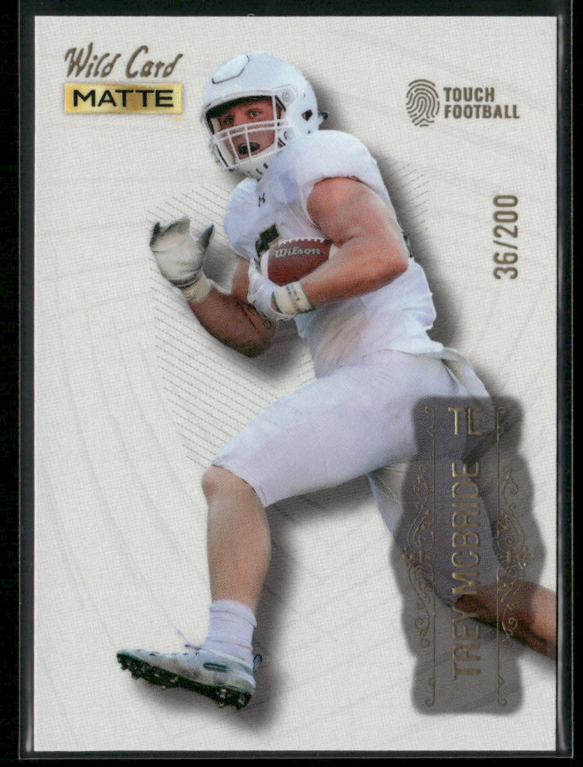 Trey McBride 2022 Wild Card Matte Touch Football White Pattern One #MB-116 SN
