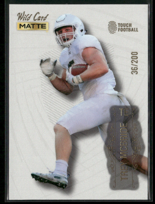 Trey McBride 2022 Wild Card Matte Touch Football White Pattern One #MB-116 SN