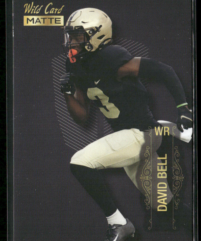 David Bell 2022 Wild Card Matte #MB-28 Purdue Boilermakers back