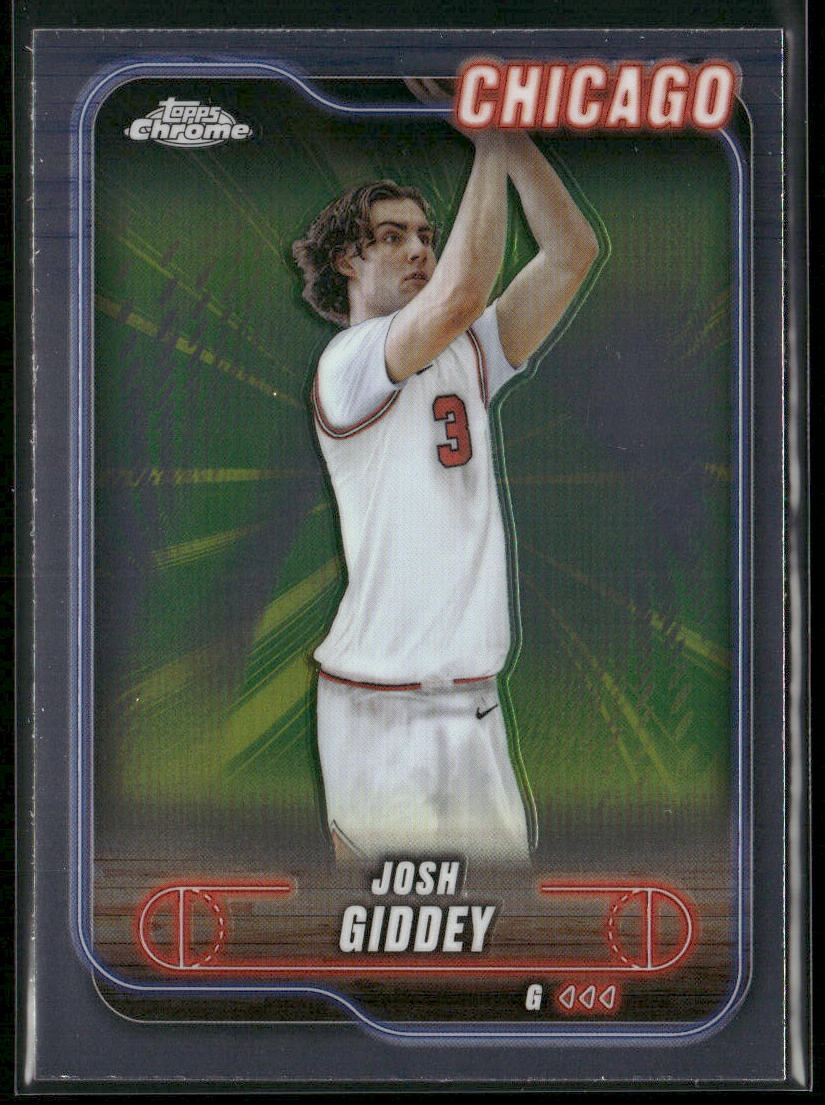 Josh Giddey 2024-25 Topps Chrome #76 Chicago Bulls back